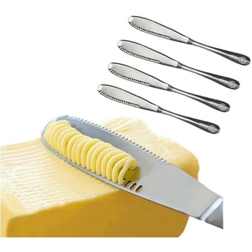 Simple preading Stainless Steel Butter Spreader knife, Butter Knife - 3 in 1 Kitchen Gadgets 2 knifes