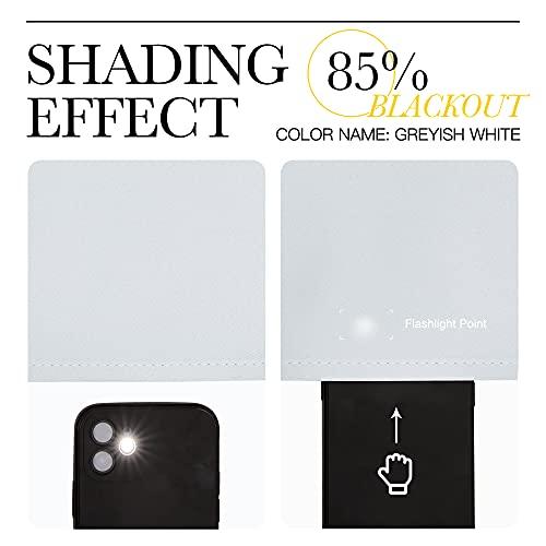 NICETOWN Greyish White Bedroom Curtain Panels - Multi-Function Noise Reducing Performance Window Treatment Thermal Insulated Room Darkening Drapes for Nursery (2 Panels, 52 in x 95 in (W x L))