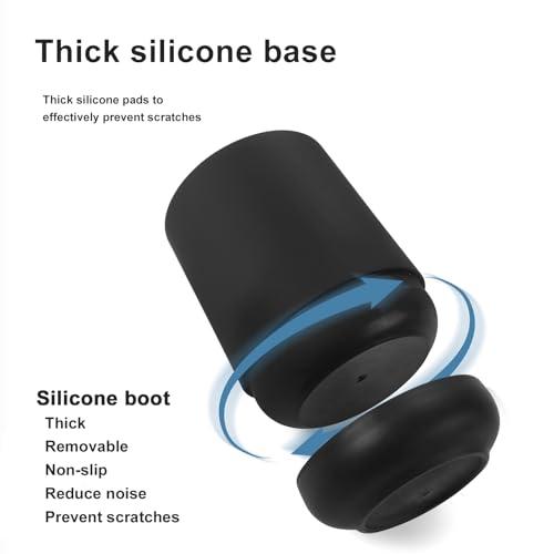 Matte Black Silicone Boot Toothbrush Holders, Modern Tooth Brushing and Toothpaste Holder Tumbler Cup for Bathroom Organizer (Black)