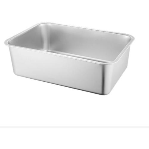 Stainless Steel Cat Litter Box, High Side Metal Litter Box, Metal Kitten Litter Pan, Pet Cleaning Tool for Big and Small Cats, Rabbits, Non-Stick Cat Poop Box odorless 19.7x13.8x5.9