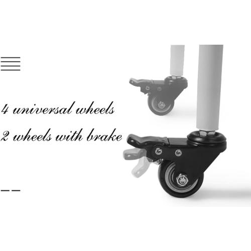 Rolling wire Laundry Basket with Wheels,Metal luandry cart for Room Organizer, garment laundry and storage (Black)