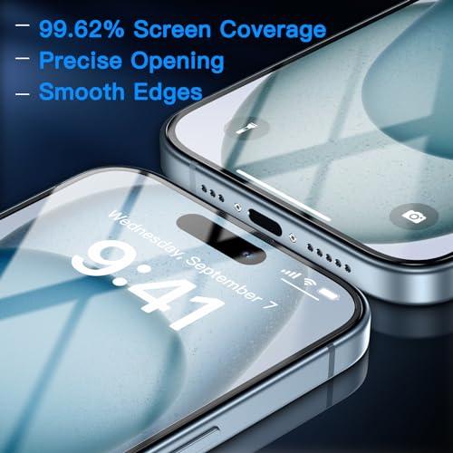 Uyiton Anti-Blue Light for iPhone 15 Screen Protector