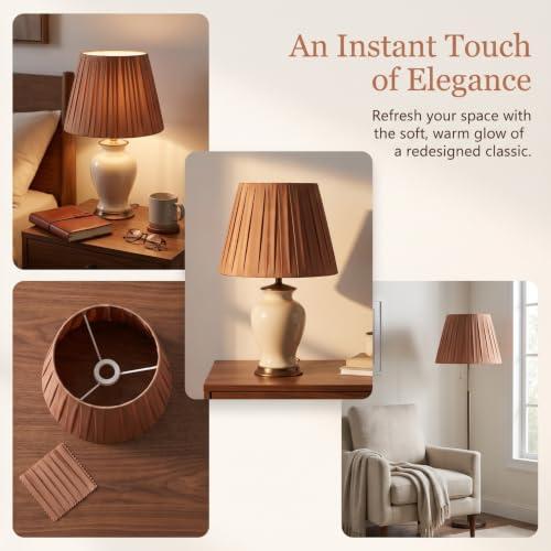 KALLORY Lamp Shade for Table Lamps Small Fabric Replacement Lampshade Cover