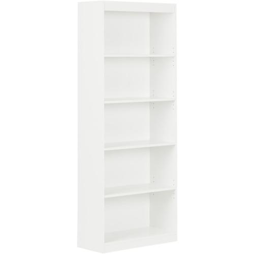 Asian Aesthetic Heavy Duty Floor Standing Bookcase - Stylish, Space-Saving Bookshelf with Adjustable Shelves for Home or Office Use White/5 Tier