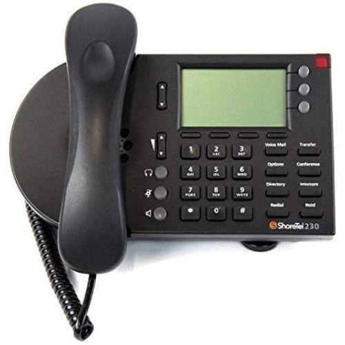 2pk ShoreTel ShorePhone IP 230G Phone with New Handset & Cables - Black (Renewed)