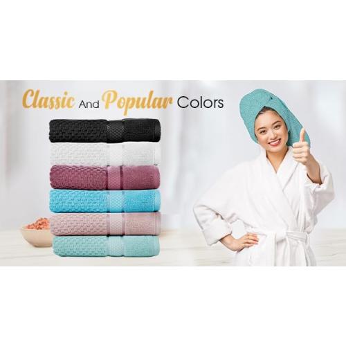 Ample Decor 100% Cotton Hand Towel for Kitchen Set of 2 Mint Green, Absorbent Premium Quality, Oeko TEX Certified, for Bathroom, Hotel, Spa, Gym, Kitchen - 18 X 28 Inch - Mulaayam Collection