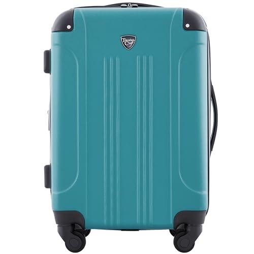 Travelers Club Chicago Hardside Expandable Spinner Luggage, Teal, 22 Carry-On