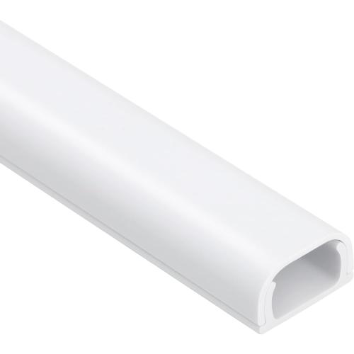 Wire Covers for 2 Cords, 68in (4X L17in) Wire Hider on Wall Mounted, White Cord Cover Kit, Cable Cover Cable Concealer for Extension Cord, Ethernet Cable, Speaker Wire, 0.7in(W) x 0.4in(H)