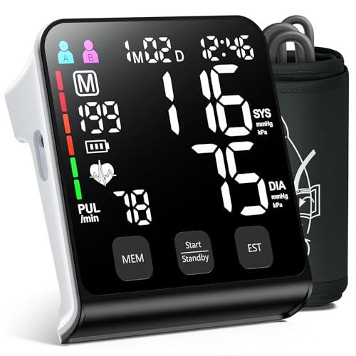 FDA-Cleared Blood Pressure Monitor, FSA&HSA Eligible Home & Travel BP Machine, Adjustable Wide-Range Cuff for Seniors & Pregnancy, Stores Previous Readings, Accurate Daily Health Tracking | Large LED Backlit Display Blood Pressure Machine FSA&HSA Eligible Adjustable Wide-Range Cuff 3*199 Sets Memory USB-C/4 AAA