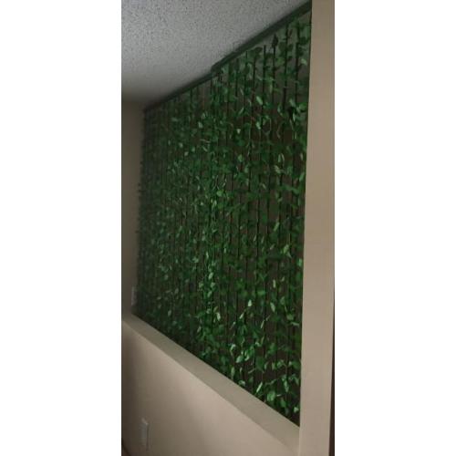 Tropical Flower Curtain Fabulush Fabric Flowers Beaded Bamboo Curtain or Doorway Room Divider Party Wedding Kids Bedroom Decorations- Green Leaves with Green Beads