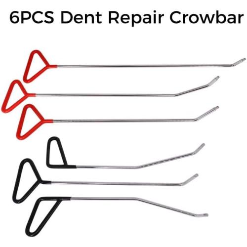 Dent Repair Tools 6 Pieces of Dent Removal Rods with Awl Head Paintless Dent Removal Kit Car Auto Body Dent Removal of Hail Dents and Door Ding (6 PCS Rod 21 PCS Pen)