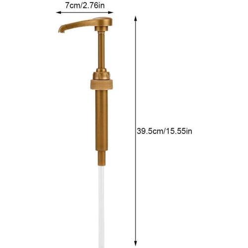 Syrup Pump Compatible with Torani, DaVinci and Skinny (Set of 2) - fits bottles (25.4 oz-750ml) (Gold)