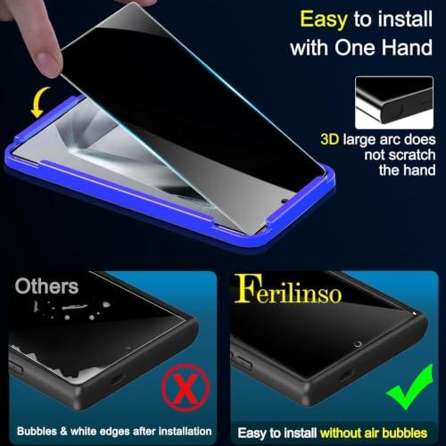 Ferilinso 3 Pack Privacy Screen Protector for Samsung Galaxy S24 Ultra