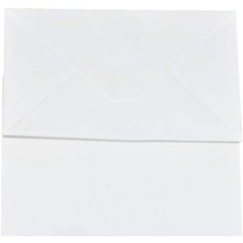 Medium White Kraft Paper Bags with Handles Bulk, Gift Bags, Craft Grocery Shopping Retail Birthday Party Favors Wedding Sacks Restaurant Takeout, Business