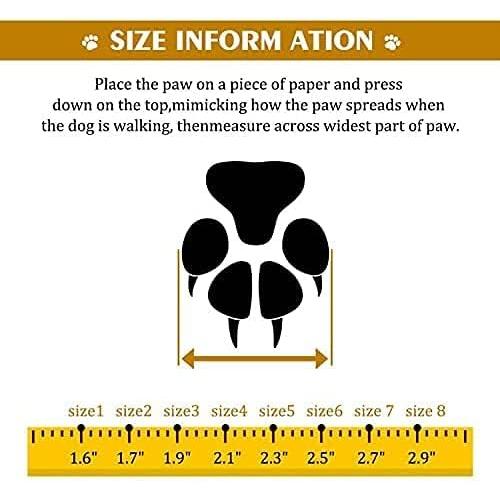 XSY&G Dog Boots,Waterproof Dog Shoes,Dog Booties with Reflective Rugged Anti-Slip Sole and Skid-Proof,Outdoor Dog Shoes for Medium to Large Dogs 4Pcs-Size4