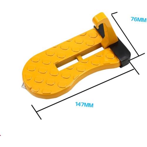 Yellow 2 Pack Car Door Step for Easy Roof Access -Multi-Foldable Aluminum Alloy Car Step Hook for Most Cars, SUVs, Trucks - with Glass Breaker - Roof Rack Accessories - Max Load 400 lbs(Yellow 2 Pack)