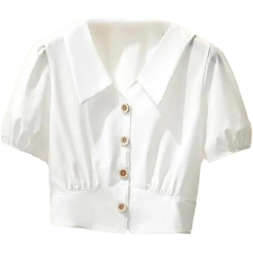 Women’S Summer Lacing Short Sleeve Polo Shirt Casual Comfortable Stretch Blouse.  Size medium