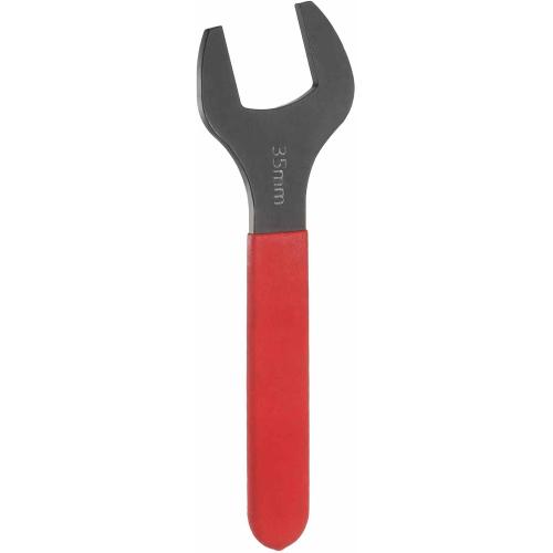 HARFINGTON Single Open End Wrench 35mm Metric 15 Degree Offset Angle U-Shaped Open Ended Spanner Small Flat Head Blackening Wrench with Red Shank for Automotive Repair Furniture Assembly