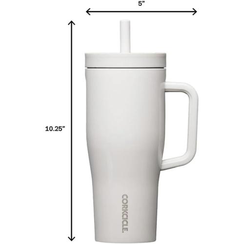 Corkcicle Leakproof Hydration Set, 2-Pack Go Cup XL (30oz) and Cruiser (22oz) Insulated Tumblers with Straws