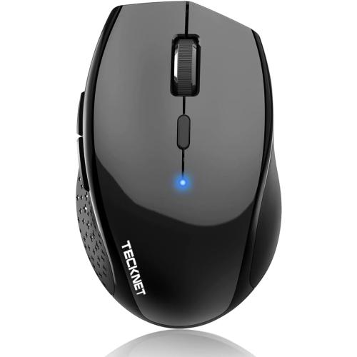 TECKNET Bluetooth Mouse, 4800 DPI Wireless Mouse, 2-Year Battery 6 Adjustable DPI, 6 Buttons Compatible with Laptop/Windows/Computer - Black
