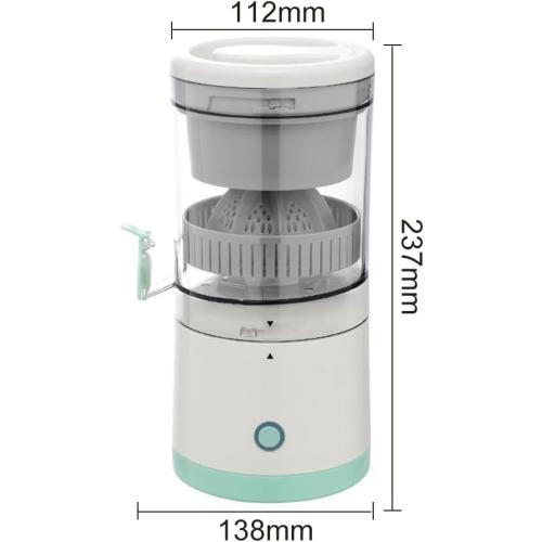 Electric Juicer Rechargeable,Portable Kitchen Gadget for making Orange Juice,Squeezing Oranges,Lemons,Kiwi Fruit,Grapefruits,and Citrus Juices.Comes with USB charging and a Cleaning Brush(Green)