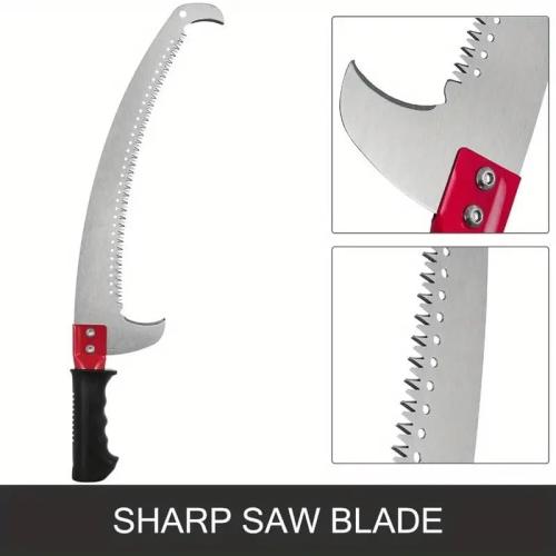 Manual Pole Saw, Pole Saws for Tree Trimming,2.7ft-14.7ft,Tree Pruner Extendable, Manual Pole Cutter for Yard Garden Patios Trees Branches Cutting