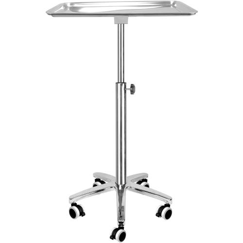Premium Extra Large Salon Tray Medical Tray Mayo Stand with Brake Wheels