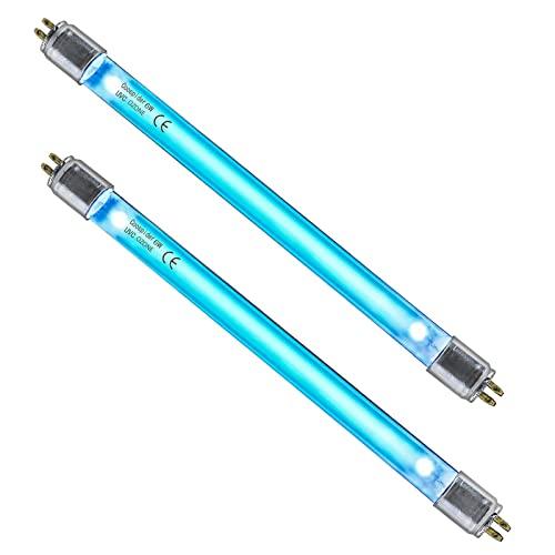 Coospider 6W UV Bulb with Ozone for 6w lamp, Replacement T5 Bulbs, 2 - Pack, 110V