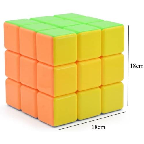 3x3 Super Big Speed Cube, Stickerless Large Cube 3x3 Puzzle Toys (18cm)