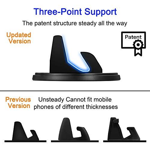 SRUNP Dashboard Phone Holder for Car [Vertical Horizontal 360 Rotate] Car Phone Mount, Cell Phone Holder Compatible with iPhone 17 16 15 14 13 12 Pro Max Samsung Android Smartphones and More