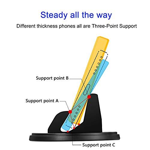 SRUNP Dashboard Phone Holder for Car [Vertical Horizontal 360 Rotate] Car Phone Mount, Cell Phone Holder Compatible with iPhone 17 16 15 14 13 12 Pro Max Samsung Android Smartphones and More