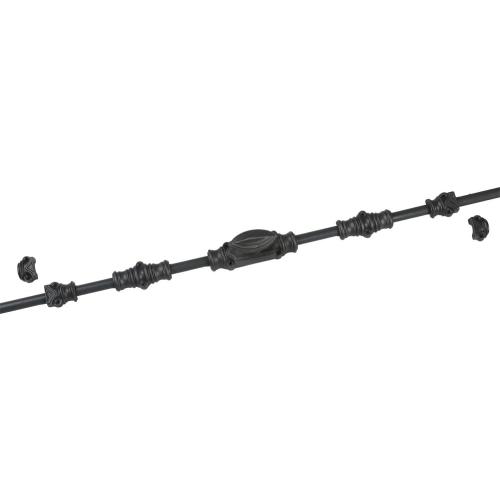 A29 Hardware 6 Feet Cast Iron Plain Style Window Cremone Bolt, Antique Iron Finish