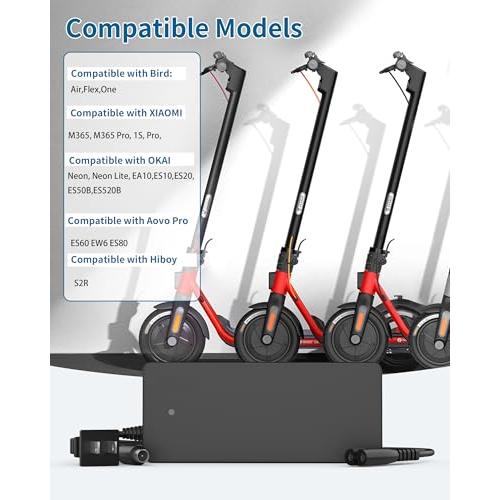 VHBW 42V 1.7A Charger for Xiaomi M365 Bird Air Electric Scooter