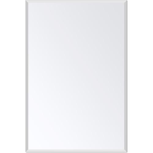 Frameless Bathroom Mirror for Wall, Rectangle Beveled Edge Mirror for Over Sink, Tempered Glass, Shatterproof, Hangs Horizontally or Vertically for Living Room, Entryway, Restroom, 24 x 16