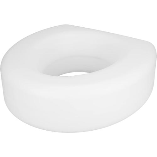 WHITE Portable Toilet Seat Booster Cushion, Raised Donut, for Elongated and Standard, Bathroom Safety, Portable, Padded, Booster, Easy to Clean, Padded Pad