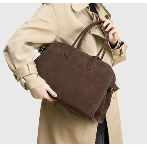 Brown Faux Suede Handbag Tote Hobo Bag for Women 2026, Women'S Top-Handle Handbags, 15” or 17” Large Capacity