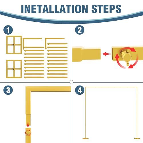 Wokceer 10x10FT Backdrop Stand Heavy Duty Pipe and Drape Kit Adjustable