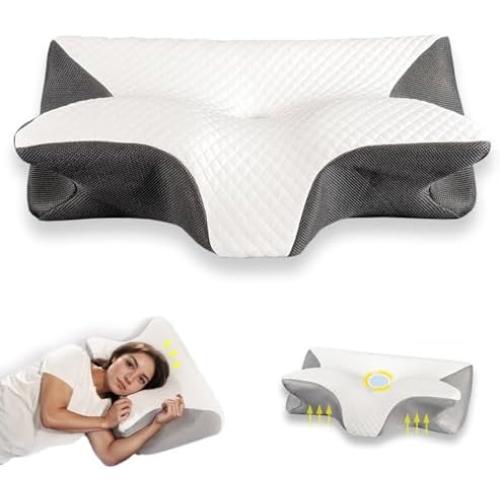 Color White Dreamers Relief Pillow, Neckhaven Pillow, Cervical Neck Pillow for Pain Relief & Sleeping, Ergonomic Contour for Side Sleepers, Necks and Shoulder Support