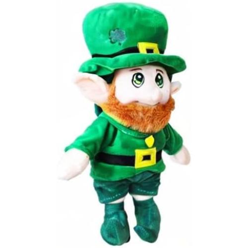 Leprechaun Plush Doll Toy for Kids, St Patricks Day Decorations, 16 Inches