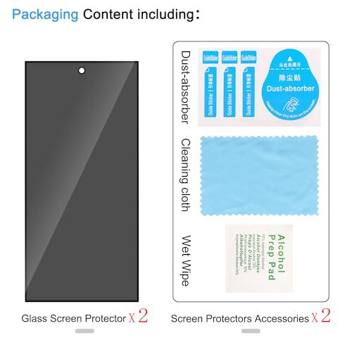 2 Pack Privacy Screen Protector for Samsung Galaxy S24 Ultra