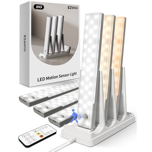 EZVALO Under Cabinet Lighting with Charging Station, Motion Sensor Lights