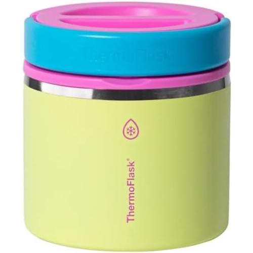ThermoFlask 20 oz Insulated Food Jar, 2-Pack, Pink and Blue, Hot 12 Hours Cold 24 Hours (Pink and Yellow)