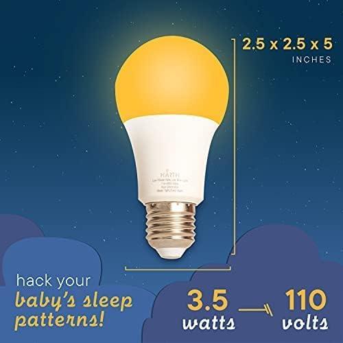 Harth 2 Pack Sleep Amber Light Bulbs I Blue Light Blocking LED for Bedroom Soft Warm Light Bulbs I 3.5 W E26 Led Bulb 60 Watt (Equivalent) I Night Light for Room Lamp, Bedroom Lights, Kids Room