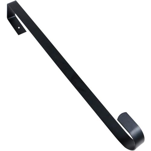 10 Wreath Hanger for Front Door, Wreath Metal Hook for Front Door Christmas Decoration, Over the Door Hooks Black