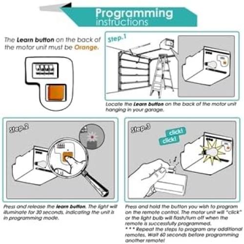 2 Garage Door Remote for Sears Craftsman (139.53680 139.53681)