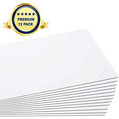 Foam Board 16 x 20 x 3/16(5mm), Foam Core Board Sheets, White Poster Board | 12 Pack, Acid Free Foamboard, Rigid Sign Board for Mounting, Framing, Backing, Display, Presentation, Prints, Crafts & Art