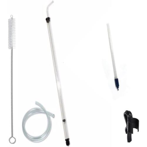 Fermtech Regular Deluxe Siphon Homebrew Kit, Regular Auto-Siphon Brewing Equipment, 24 Pro Wine Bottling Wand Filler, Clamp and Tubing and 30 Brush. Wine, Beer, and Kombucha Making Supplies