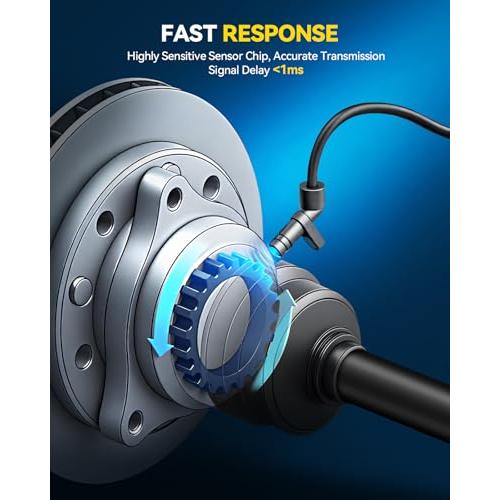 PHILTOP 2PCS ABS Wheel Speed Sensor Rear Left Right Fit for Town & Country