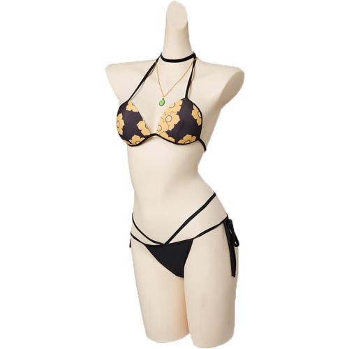 Size XS Swimsuit Cosplay Swimwear with Bracelet Necklace Outfit Full Set for Women