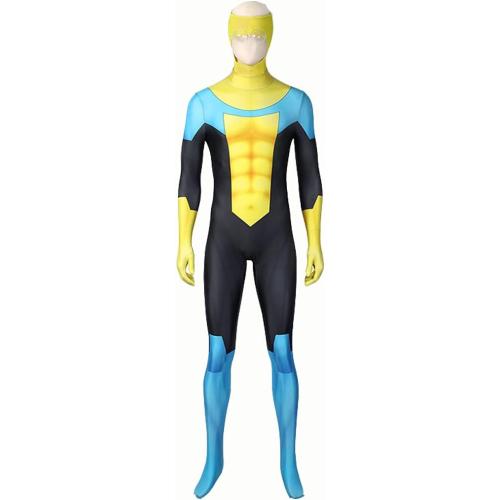 Medium Men's Invincible Costume Halloween Cosplay Bodysuit Mark Grayson Omni Man Nolan Grayson Atom EVE Jumpsuit Full Set